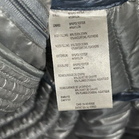 Calvin Klein Packable Lightweight Premium Down Jacket Size Large Grey Quilted - Picture 6 of 6